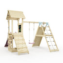PolarPlay Tower Kids Wooden Climbing Frame - Climb & Swing Tyra Rose