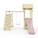 PolarPlay Tower Kids Wooden Climbing Frame - Climb & Swing Tyra Rose
