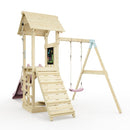 PolarPlay Tower Kids Wooden Climbing Frame - Swing Destin Rose