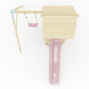 PolarPlay Tower Kids Wooden Climbing Frame - Swing Destin Rose