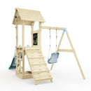 PolarPlay Tower Kids Wooden Climbing Frame - Swing Helka Mist