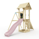 PolarPlay Tower Kids Wooden Climbing Frame - Swing Helka Rose