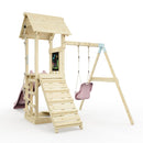 PolarPlay Tower Kids Wooden Climbing Frame - Swing Helka Rose