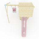 PolarPlay Tower Kids Wooden Climbing Frame - Swing Helka Rose