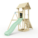 PolarPlay Tower Kids Wooden Climbing Frame - Swing Helka Sage