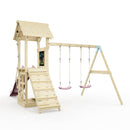 PolarPlay Tower Kids Wooden Climbing Frame - Swing Kari Rose