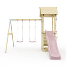 PolarPlay Tower Kids Wooden Climbing Frame - Swing Kari Rose
