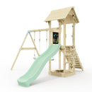 PolarPlay Tower Kids Wooden Climbing Frame - Swing Kari Sage