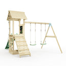 PolarPlay Tower Kids Wooden Climbing Frame - Swing Kari Sage