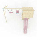 PolarPlay Tower Kids Wooden Climbing Frame - Swing Olavo Rose
