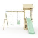 PolarPlay Tower Kids Wooden Climbing Frame - Swing Olavo Sage