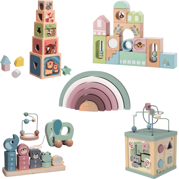 PolarPlay Wooden Early Education Toy Set - Shapes