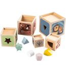 PolarPlay Wooden Education Animal Stacking Cube Shape Sorter