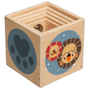 PolarPlay Wooden Education Animal Stacking Cube Shape Sorter