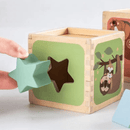 PolarPlay Wooden Education Animal Stacking Cube Shape Sorter