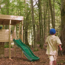 Rebo Wooden Lookout Tower Playhouse with 6ft Slide - Lookout with Adventure Pack