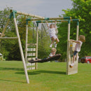 Rebo Monkey Bar Extension Kit for Round Wood Swing Frames Add on Kit - Green