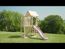 PolarPlay Balcony Tower Kids Wooden Climbing Frame - Una Rose