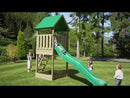 Rebo Modular Wooden Climbing Frame Adventure Playset - M7 with Den
