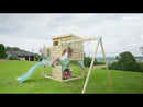 PolarPlay Climbing Platform and Playhouse with Double Swing - Nils