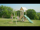 PolarPlay Tower Kids Wooden Climbing Frame - Swing Kari Rose