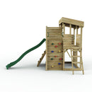 Rebo 2 Tier XL Lookout Tower Playhouse with Double Swing and Slide