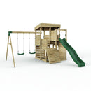 Rebo 2 Tier XL Lookout Tower Playhouse with Double Swing and Slide