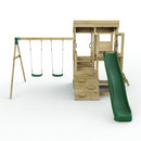 Rebo 2 Tier XL Lookout Tower Playhouse with Double Swing and Slide