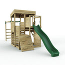 Rebo 2 Tier XL Lookout Tower Playhouse with Monkey Bars and Slide