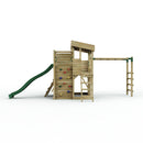 Rebo 2 Tier XL Lookout Tower Playhouse with Single Swing and Monkey Bars plus Slide
