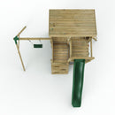 Rebo 2 Tier XL Lookout Tower Playhouse with Single Swing and Slide