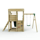 Rebo 2 Tier XL Lookout Tower Playhouse with Single Swing and Slide