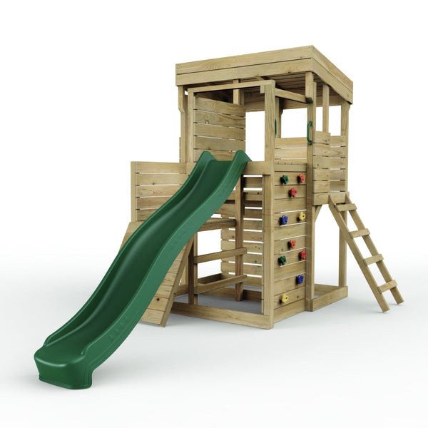 Rebo 2 Tier XL Lookout Tower Playhouse with Slide