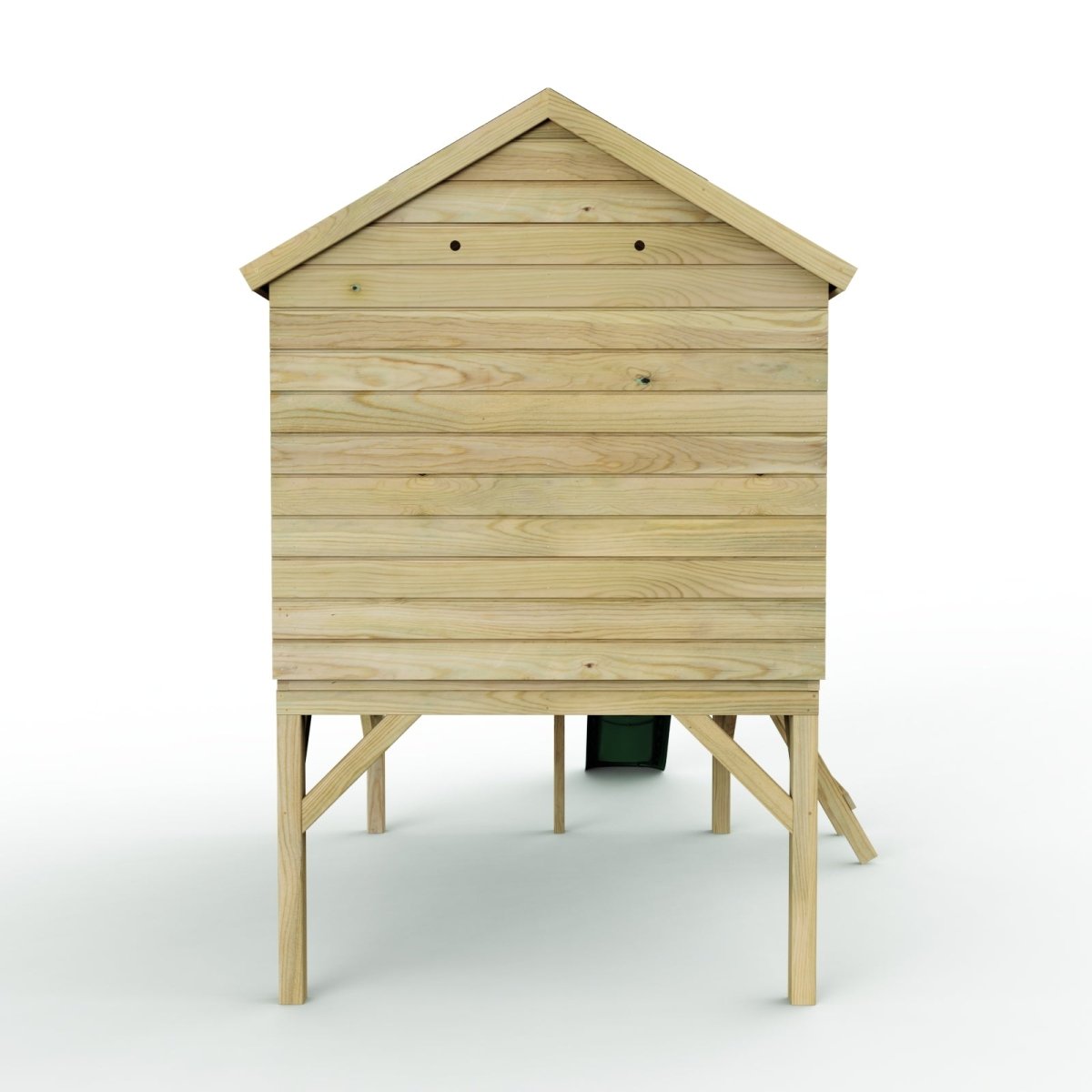 Rebo 5FT x 5FT Childrens Wooden Garden Playhouse on Deck with 6ft Slide - Pheasant Green