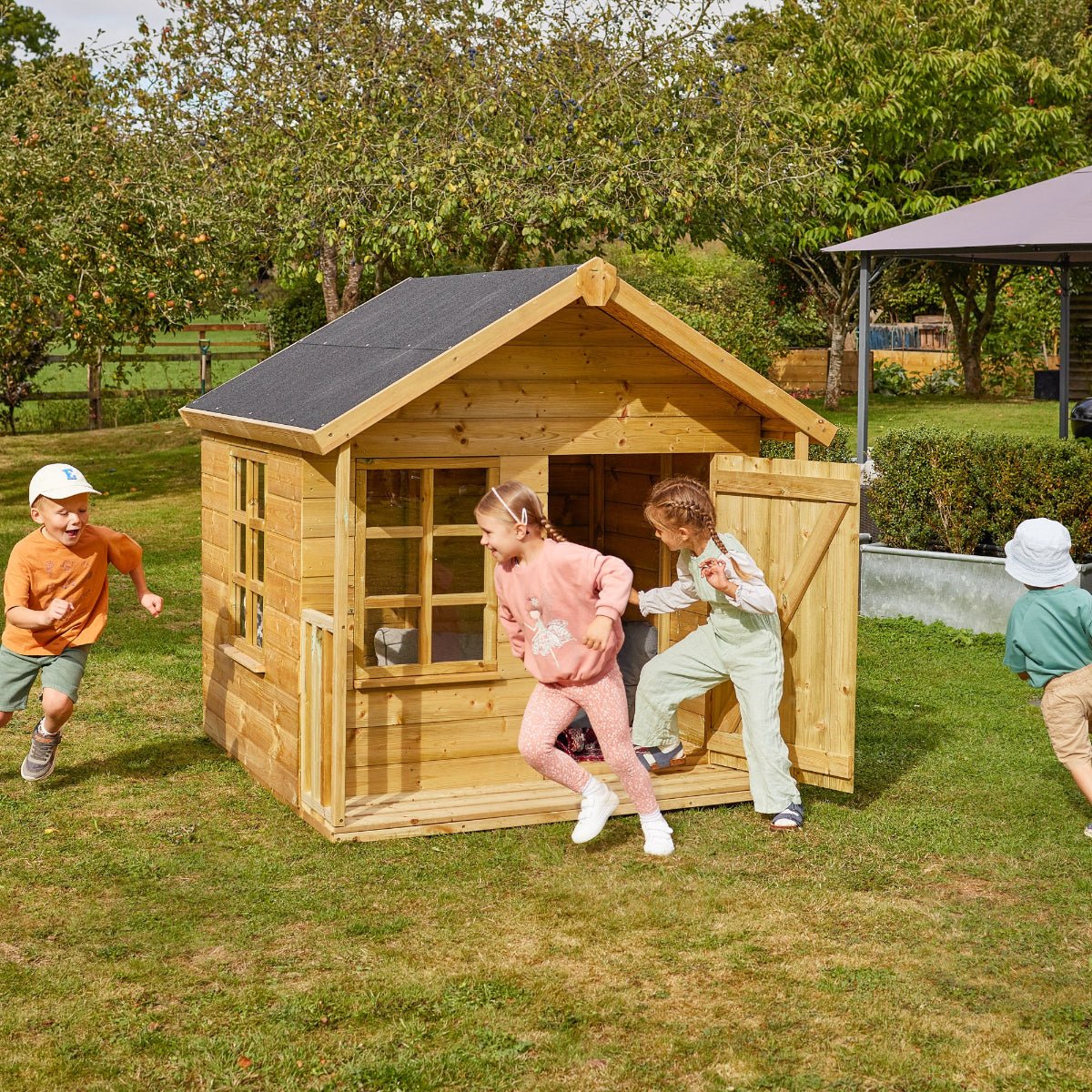 Rebo 5FT x 5FT Childrens Wooden Garden Playhouse - Woodpecker