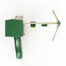 Rebo Adventure Wooden Climbing Frame, Swing Set and Slide - Rainier Green