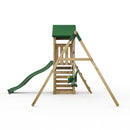 Rebo Adventure Wooden Climbing Frame, Swing Set and Slide - Rainier Green
