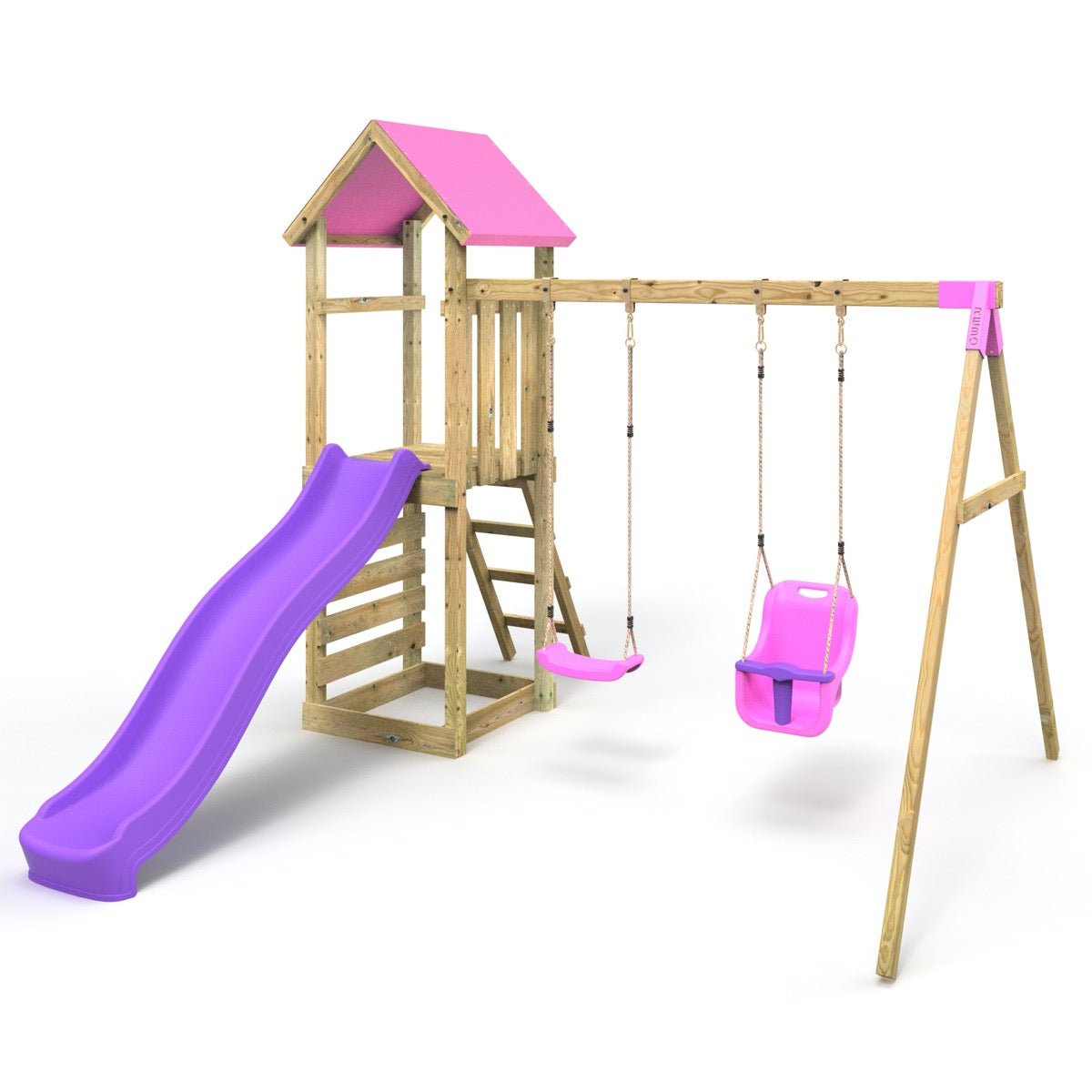 Rebo Climbing Frame with Swing and Slide - Rainier