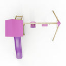 Rebo Adventure Wooden Climbing Frame, Swing Set and Slide - Rainier Pink