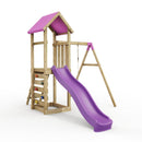 Rebo Adventure Wooden Climbing Frame, Swing Set and Slide - Rushmore
