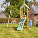 Rebo Adventure Wooden Climbing Frame, Swing Set and Slide - Rushmore