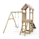 Rebo Adventure Wooden Climbing Frame, Swing Set and Slide - Rushmore