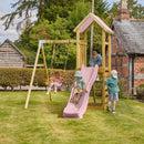 Rebo Adventure Wooden Climbing Frame, Swing Set and Slide - Rushmore