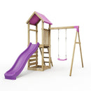 Rebo Adventure Wooden Climbing Frame, Swing Set and Slide - Rushmore