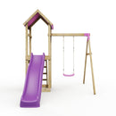 Rebo Adventure Wooden Climbing Frame, Swing Set and Slide - Rushmore