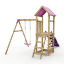 Rebo Adventure Wooden Climbing Frame, Swing Set and Slide - Rushmore