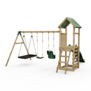 Rebo Adventure Wooden Climbing Frame, Swing Set and Slide - Snowdon