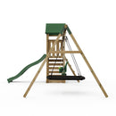 Rebo Adventure Wooden Climbing Frame, Swing Set and Slide - Snowdon
