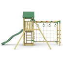 Rebo Climbing Frame with Single Swing and Slide plus Ninja Monkey Bars - Arvon