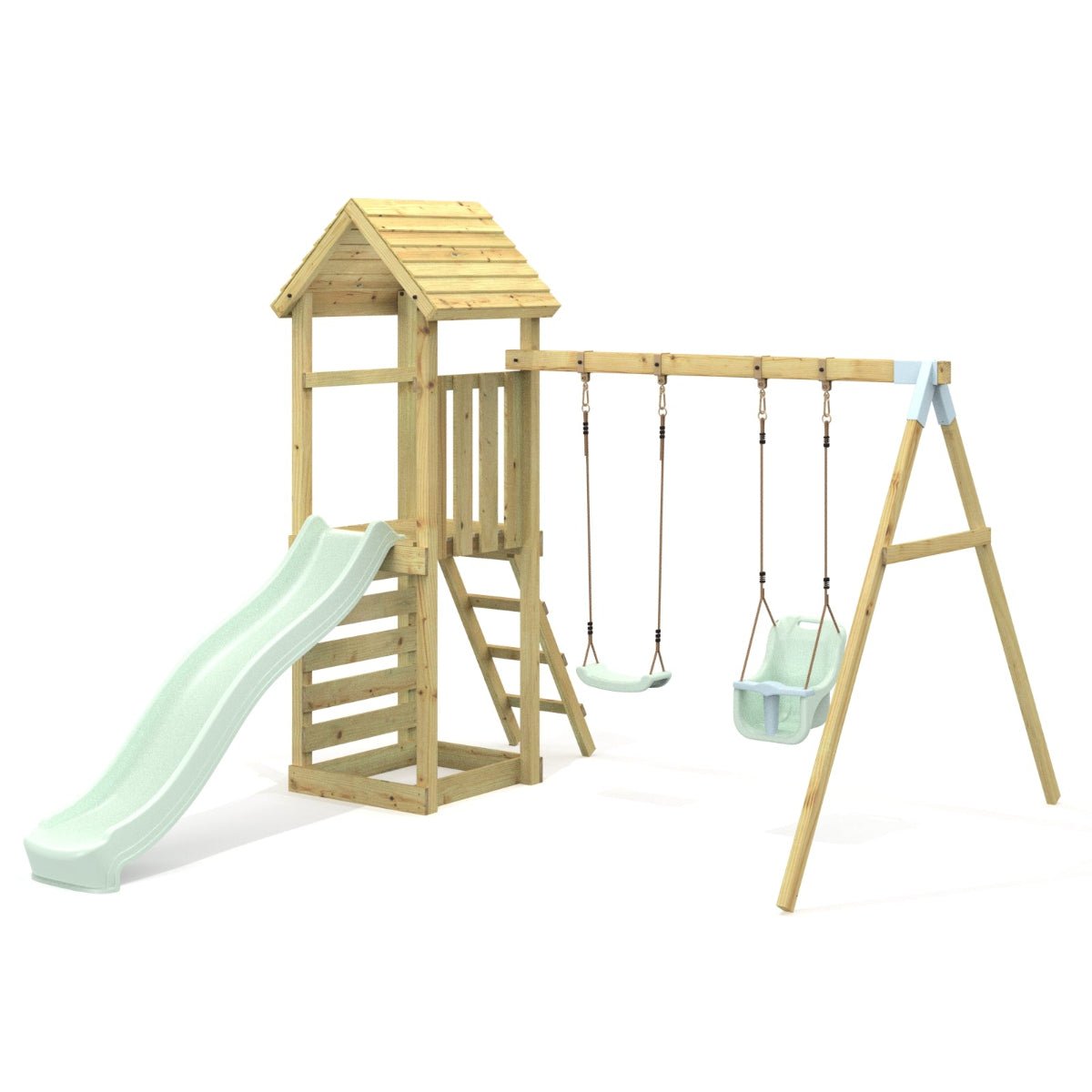 Rebo Climbing Frame with Swing and Slide - Rainier